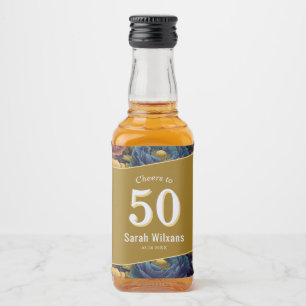 Chica Anemoner Fyrtio Födelsedag För Flickvän Spritflaskor Etikett