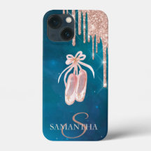 Chica balettskor Rose Gold Glitter Drips