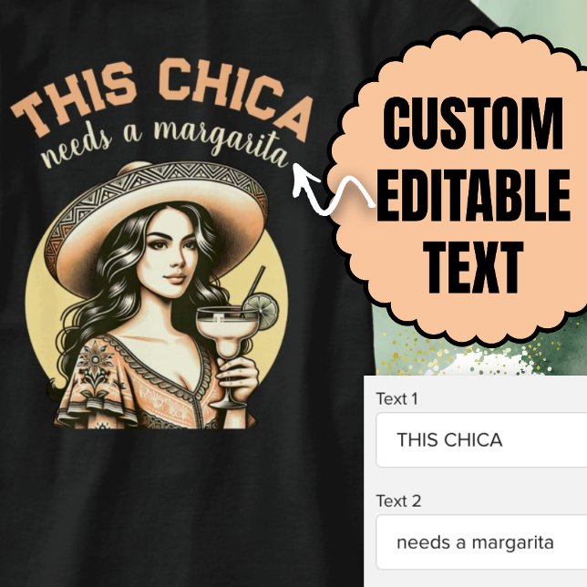 Chica behöver en Margarita Festive Fiesta T Shirt (This Chica Needs A Margarita Festive Fiesta T-Shirt)