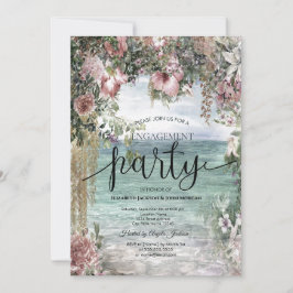 Chica Blommor Ocean Förlovning Inbjudningar