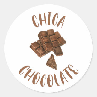 Chica Chocolate The Chocolate Girl Runt Klistermärke