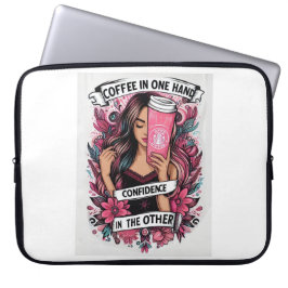 Chica del café laptop fodral