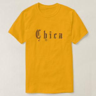 Chica Gothic Blackletter Filmslogan T Shirt
