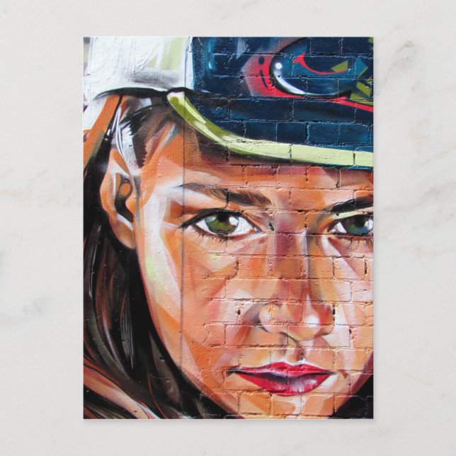 chica guapa vykort (Framsida)