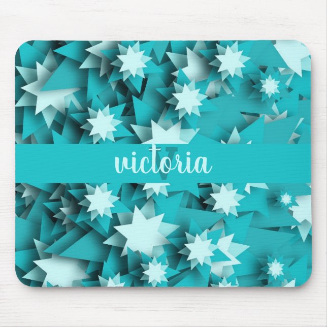 Chica stjärnor med monogram musmatta (Framsidan)