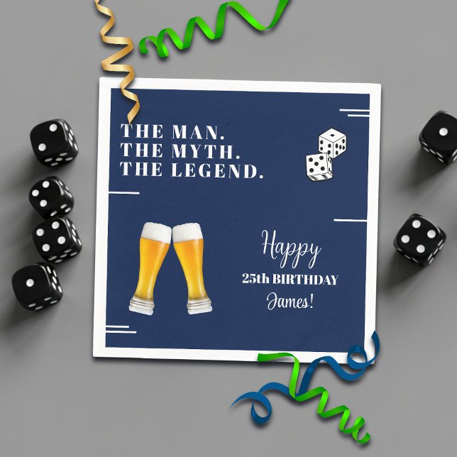 Chica tärningar pints 25-årsdag pappersservett (Skapare uppladdad)