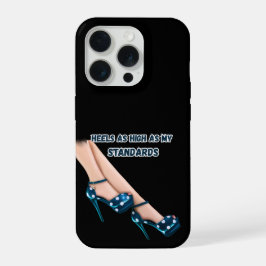 Chica Teal-prickiga högklackade skor & Citat iPhon