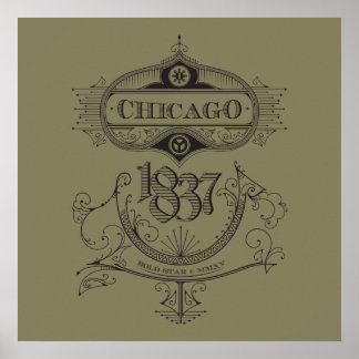 Chicago 1837-Vintage Poster