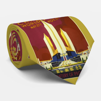 Chicago 1933 World's Fair Travel Poster Neck Tie Slips