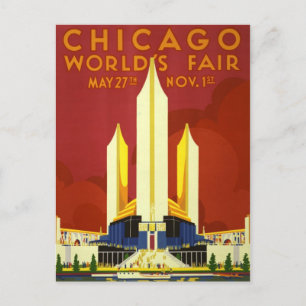 Chicago 1933 World's Fair Vintage Postcard Vykort