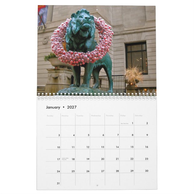 Chicago 2012 kalender (Jan 2027)