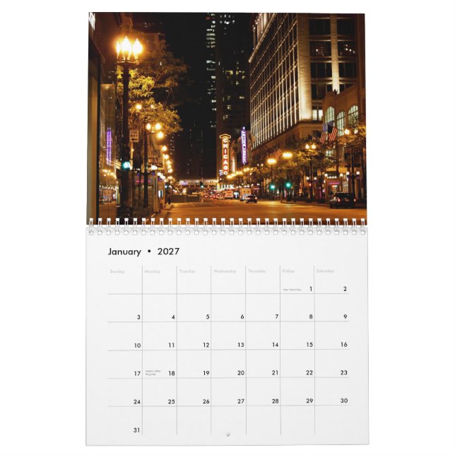 Chicago 2015 kalender (Jan 2027)