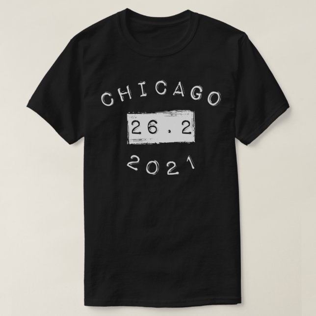 Chicago 2021 Marathon 26 T Shirt (Design framsida)