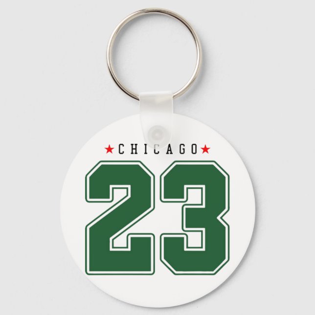 Chicago 23 Varsity Number Nyckelring (Framsida)