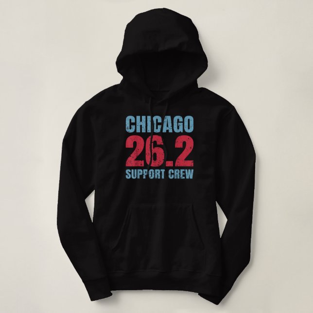 Chicago 26.2 Support Crew Marathon Running Clothin T Shirt (Design framsida)