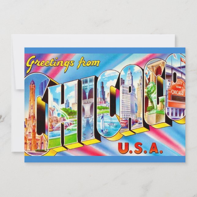 Chicago 5x7 Big Postcard (Framsida)