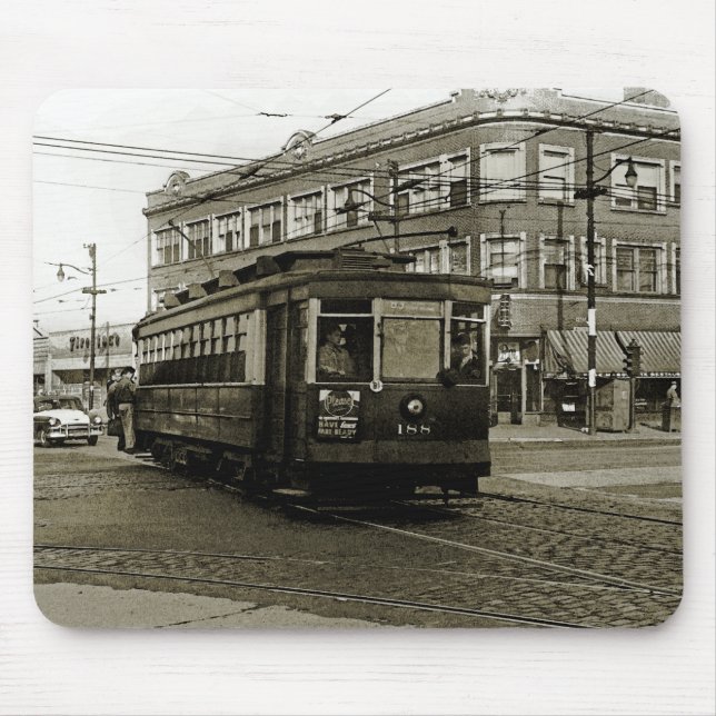 CHICAGO 63RD OCH WESTERN 1952 TROLLEY ART SEPIA MUSMATTA (Framsidan)