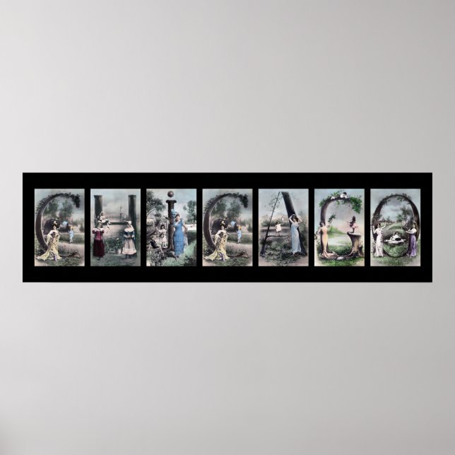 CHICAGO Alphabet Brev Namn Art Poster (Framsidan)