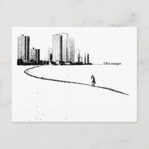 Chicago Älskare Vintage Postcard Vykort