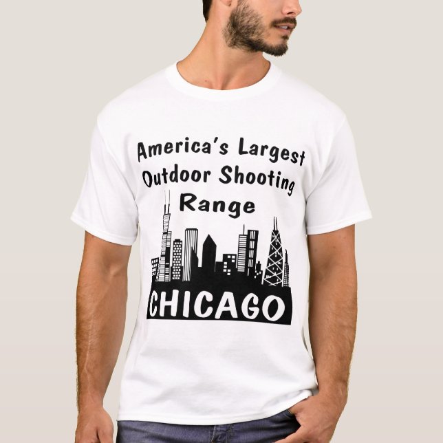Chicago Amerika störst utomhus- skjutbana T Shirt (Framsida)