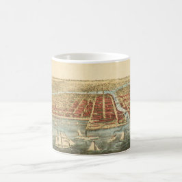 Chicago Antique Karta, LaSalle Street och River Kaffemugg