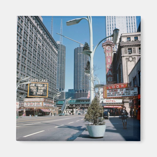 Chicago April 1967 Theater State Sjö Magnet (Framsidan)