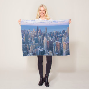 Chicago Architectural Byggnad Artwork  Fleecefilt