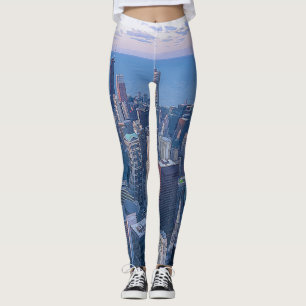 Chicago Architectural Byggnad Artwork Leggings