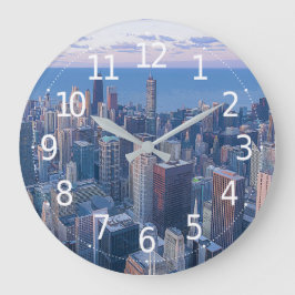 Chicago Architectural Byggnad Artwork| Stor Klocka