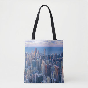 Chicago Architectural Byggnad Artwork Tygkasse