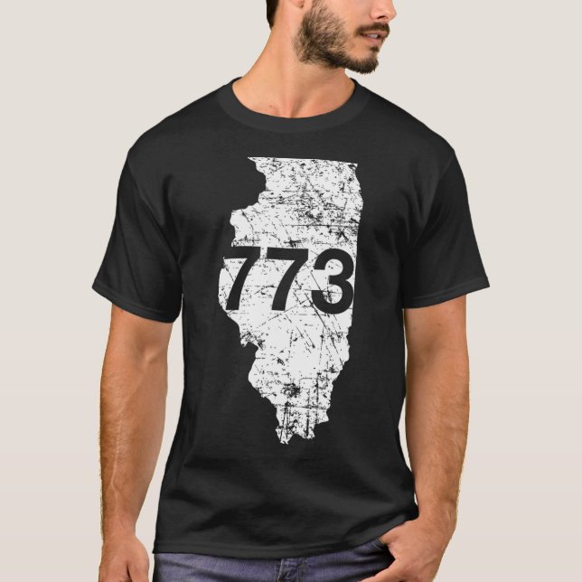 Chicago Area Code 773 T Shirt (Framsida)