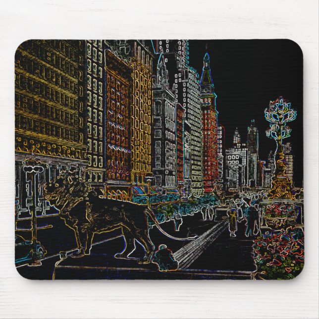 CHICAGO ART INSTITUTE LEJON MICHIGAN AVE NEON 1930 MUSMATTA (Framsidan)