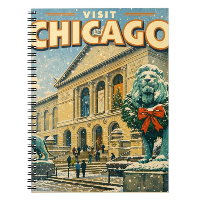 Chicago Art Institute vinteraffisch Anteckningsbok (Framsidan)