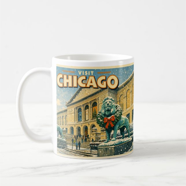 Chicago Art Institute vinteraffisch Kaffemugg (Vänster)