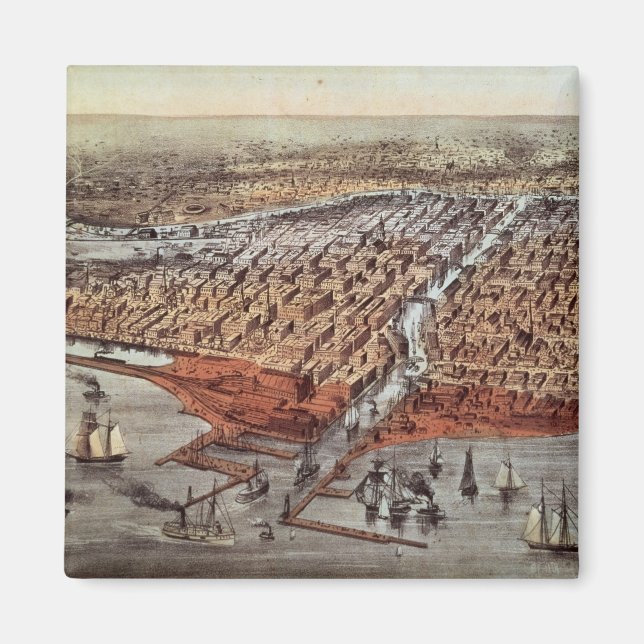Chicago As it was, c.1880 Magnet (Framsidan)