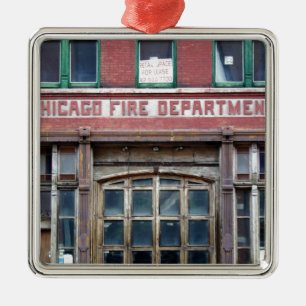 Chicago avfyrar stationen julgransprydnad metall