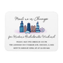 Chicago Bachelorette-inbjudan Magnet