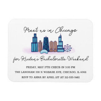 Chicago Bachelorette-inbjudan Magnet