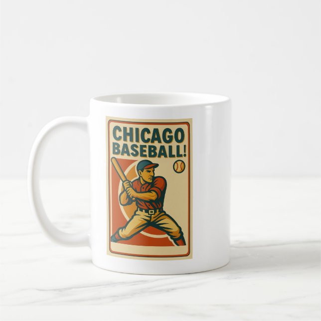 Chicago Baseball! Kaffe Mugg (Vänster)