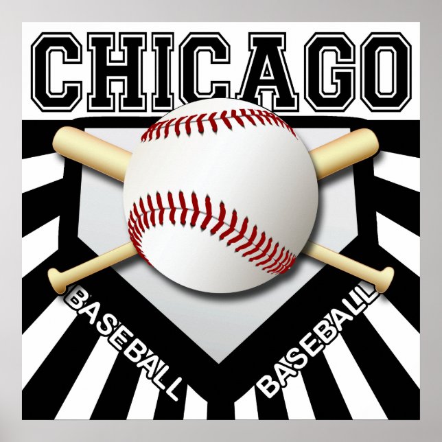 CHICAGO BASEBALL POSTER (Framsidan)