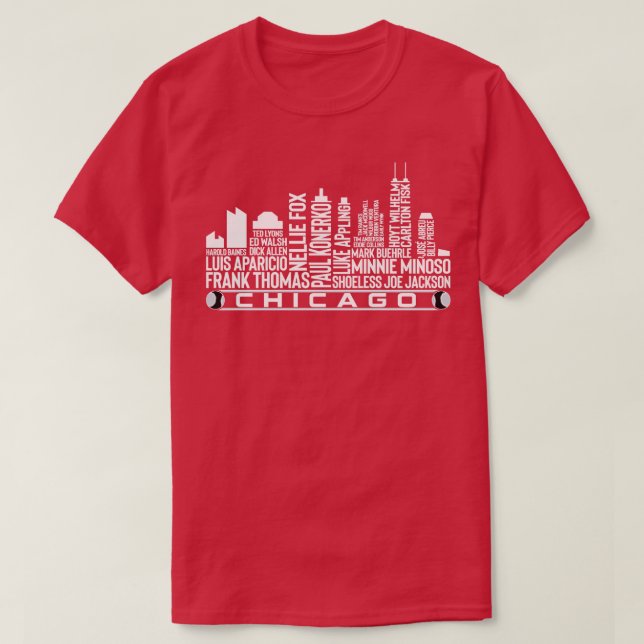 Chicago Baseball Team All Time Legends Chicago Cit T Shirt (Design framsida)