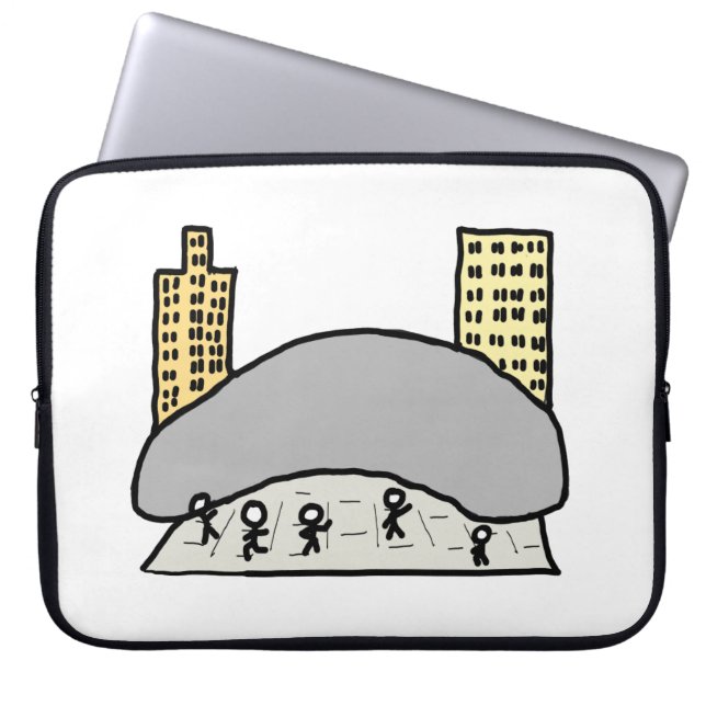 Chicago Bean Laptop Fodral (Framsidan)