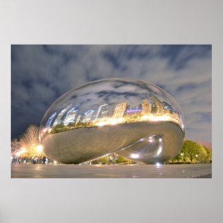 Chicago Bean Refltions Poster