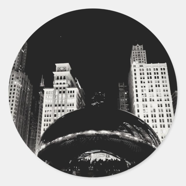 Chicago Bean Runt Klistermärke (Framsida)