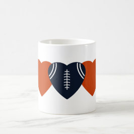 Chicago Bears Football Heart Design Kaffemugg