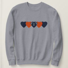 Chicago Bears Heart Football Mörk T Shirt