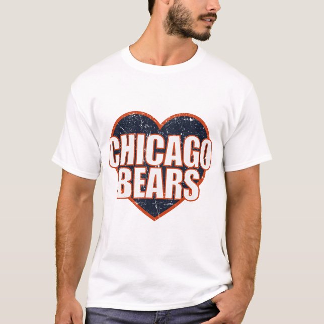 Chicago Bears Heart T Shirt (Framsida)