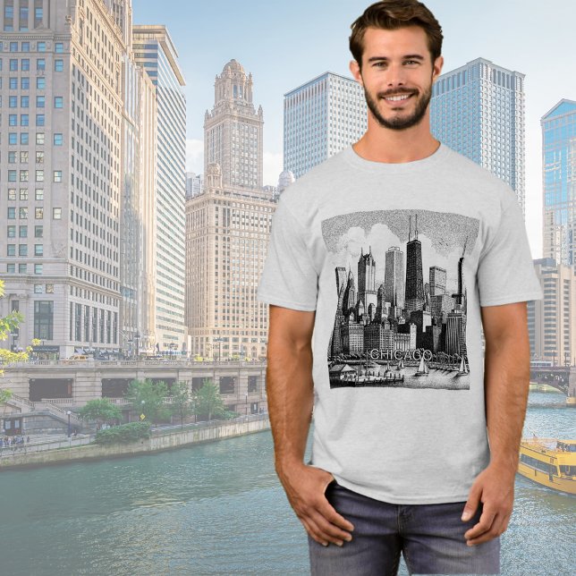 Chicago Black Graphic T-Shirt (Skapare uppladdad)