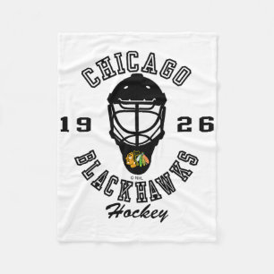 Chicago Blackhawks ishockeymask röd Nhl officiell Fleecefilt