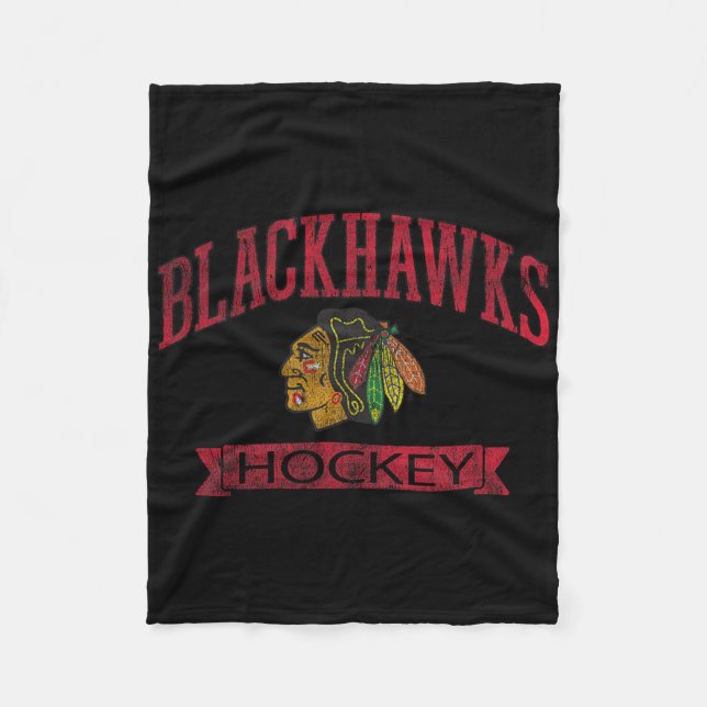 Chicago Blackhawks Vintage Hockey Gray Officially  Fleecefilt (Framsidan)